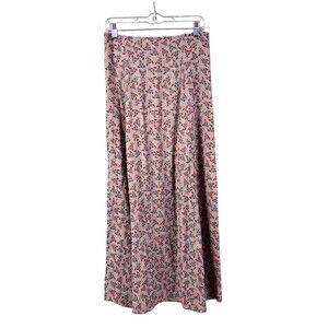 Antix Skirt Womens Size M Pink Owl Print A-Line Maxi